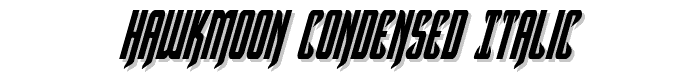 Hawkmoon Condensed Italic font